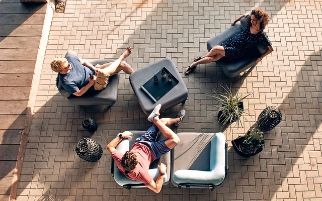 One Bar Element 2 Aufblasbarer Sessel / Sitzelement Light Grey – Bild 4