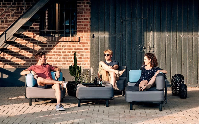 One Bar Element 2 Aufblasbarer Sessel / Sitzelement Dark Grey / Blue – Bild 5