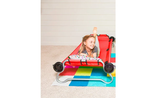 Disc-O-Bed Kid-O-Bed Einzelbett Runder Rahmen Ohne Seitentasche -Rot – Bild 4