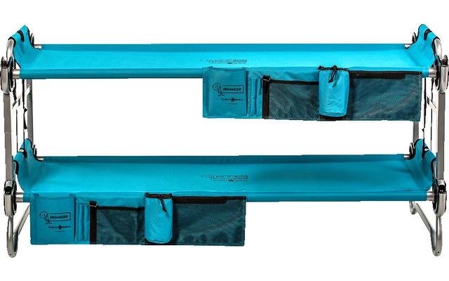 Disc-O-Bed Kid-O-Bunk Kinder Camping Stockbett Inkl. Seitentaschen Blau / Silber