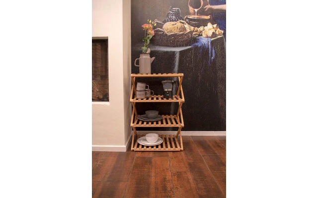 Bo-Camp Urban Outdoor Fitzroy Bambus Faltschrank 4 Fächer – Bild 4